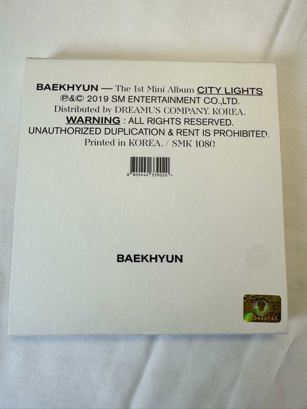 Baekhyun CITY LIGHTS 1st Mini Album CD and Poster - Picture 16 of 16